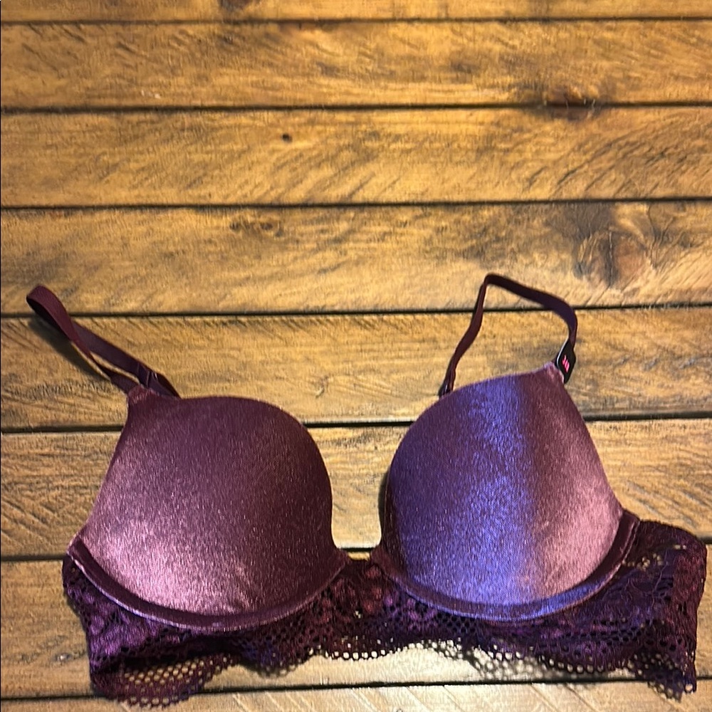 La SENZA Deep Purple Satin Lace Bra